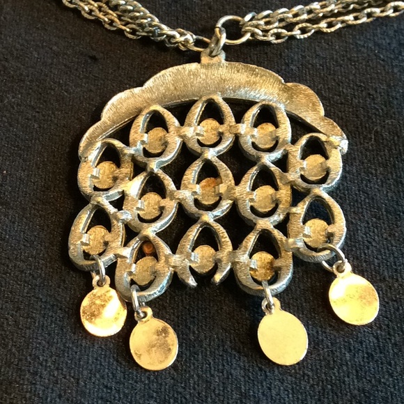 Vintage Silver Triple Chain Necklace - Picture 3 of 5